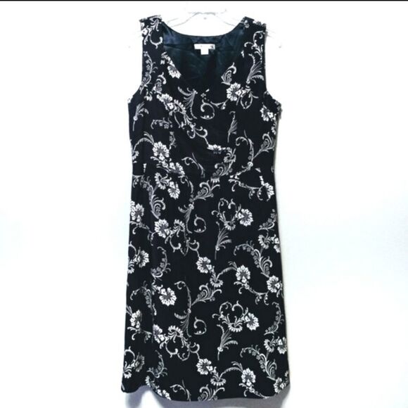 PENDLETON 100% Silk Blue Floral Sheath Dress 10 - Picture 8 of 8